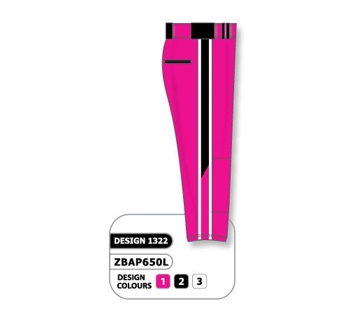 Athletic Knit Custom Sublimated Ladies Softball Pant Design 1322 (ZBAP650-1322)